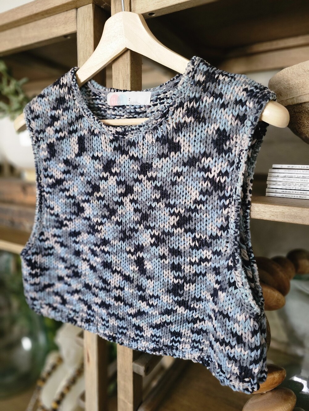Free People Donna Cotton Sweater Vest Size S